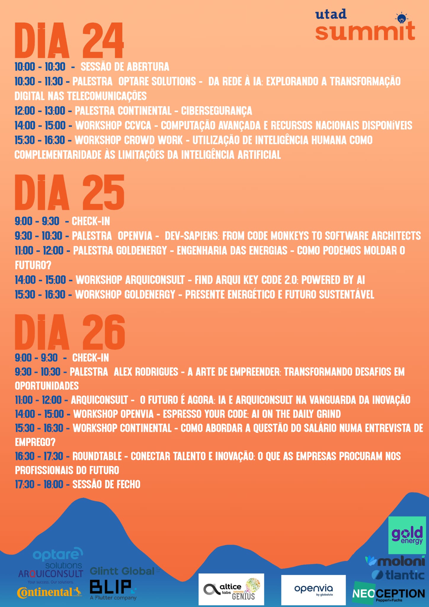 Calendário do Evento